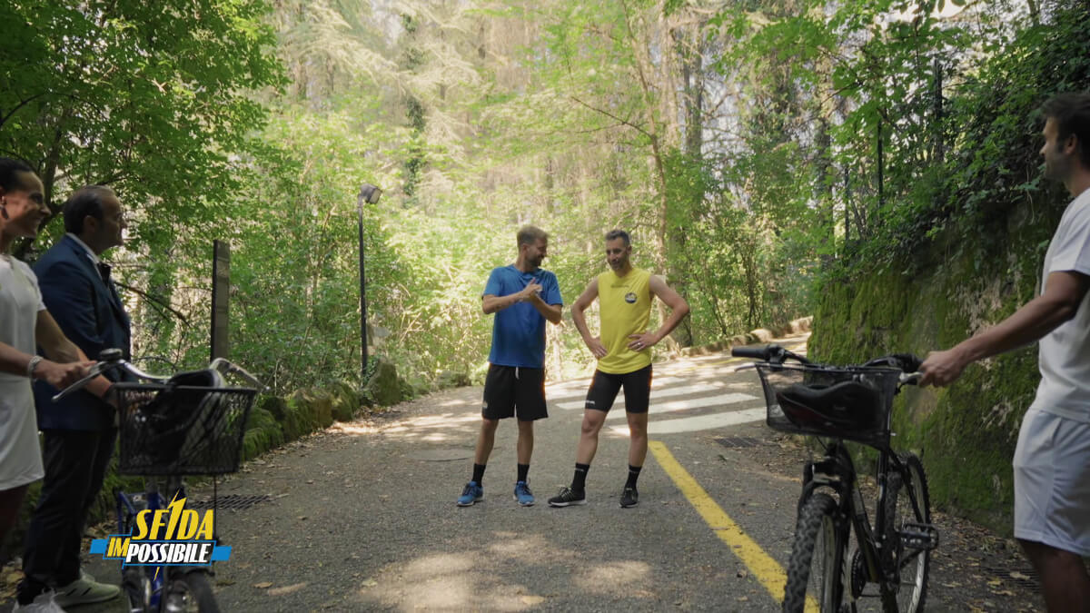 Quinta puntata di “Sfida Impossibile” a San Marino con il campione del ciclismo Vincenzo Nibali